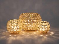 Soma Kerzenhalter Set 3-teilig Teelichthalter Crystal...