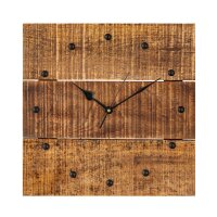 Soma Wanduhr Holzuhr 30x30cm Wanduhr Holz Wohnzimmer...