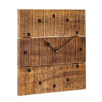Soma Wanduhr Holzuhr 30x30cm Wanduhr Holz Wohnzimmer...