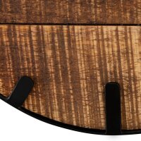Soma Wanduhr Holz ø 30 cm Wohnzimmeruhr modern rund aus Holz Vintage lautlos aus Mangoholz massiv