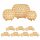 Soma Kerzenhalter 24-teilig Set 3 x 8 VE Teelichthalter Crystal Kerzenständer gold o. silber Vintage Kris gold