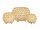 Soma Kerzenhalter 24-teilig Set 3 x 8 VE Teelichthalter Crystal Kerzenständer gold o. silber Vintage Kris gold
