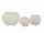 Soma Kerzenhalter 24-teilig Set 3 x 8 VE Teelichthalter Crystal Kerzenständer gold o. silber Vintage Kris silber