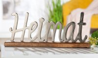 Gilde Alu Heimat on Base VE 2 (BxHxL) 43,5 cm x 17,5 cm x 5 cm Mangoholz Sie kaufen hier immer ein Set von 2 gleichen Artikeln.
