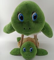 Plüsch Schildkröte XXL Plüsch Schildkröte Kuscheltier grün Plüschtier (Schildkröte 55 cm)