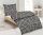 Optidream Microfaser Seersucker Bettwäsche 135 x 200 cm Bettbezug Kopfkissenbezug 80 x 80 cm Stone grau
