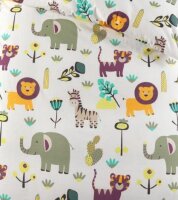 Optidream Microfaser Bettwäsche 135 x 200 cm Bettbezug 135 cm x 200 cm  Kopfkissenbezug 80 x 80 cm Kinder Safari