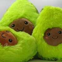 Soma Plüsch-Kissen Avocado Sofa-Rückenkissen Rund Lebensmittel Spielzeug Kuschel-Tier Plüsch-Tier Toy Früchte grün (Avocado 95 cm)+ GRATIS Schlüsselanhänger