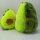 Soma Plüsch-Kissen Avocado Sofa-Rückenkissen Rund Lebensmittel Spielzeug Kuschel-Tier Plüsch-Tier Toy Früchte grün (Avocado 95 cm)+ GRATIS Schlüsselanhänger
