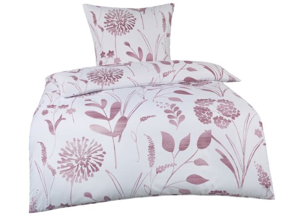 Optidream Mikrofaser Bettwäsche 135 x 200 cm Bettbezug Kopfkissenbezug 80 x 80 cm Geli rosa weiss
