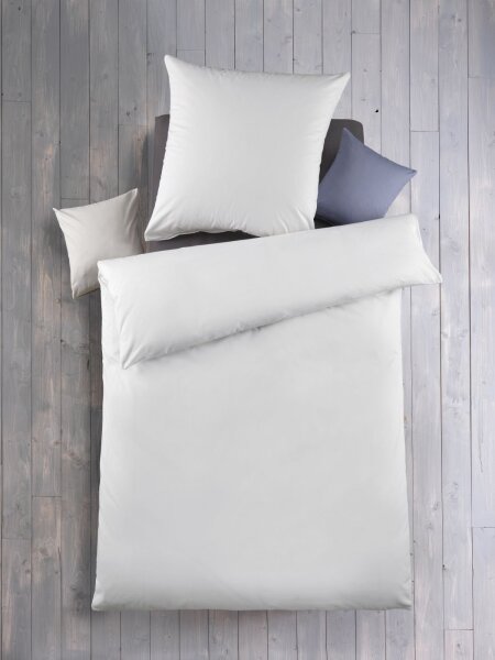 Soma Renforcé Bettwäsche 135 x 200 cm Bettbezug Kopfkissenbezug 80 x 80 cm Weiss weiss