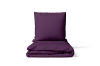 Soma Mikrofaser Bettwäsche 135 x 200 cm Bettbezug 135 cm x 200 cm  Kopfkissenbezug 80 x 80 cm uni aubergine