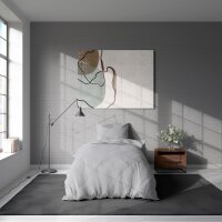Soma Renforcé Bettwäsche 135 x 200 cm Bettbezug 135 cm x 200 cm  Kopfkissenbezug 80 x 80 cm uni silber