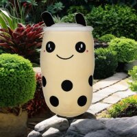 Bubble Tea Plüschtier Boba Kuscheltier Plüschpuppen Weiche XXL 30 cm  Kuscheltier Tee Weiche Puppe Teetasse Kissen Kinderspielzeug Beige natur