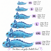 Axolotl Echse Molch Kuscheltier Figur Plüsch Tintenfisch Spiel Puppe XL 68 cm Plüschtier Püsch Wassertier blau