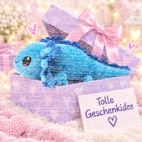 Axolotl Echse Molch Kuscheltier Figur Plüsch Tintenfisch Spiel Puppe XL 68 cm Plüschtier Püsch Wassertier blau