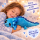 Axolotl Echse Molch Kuscheltier Figur Plüsch Tintenfisch Spiel Puppe XL 68 cm Plüschtier Püsch Wassertier blau