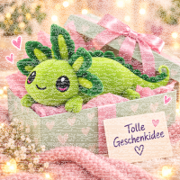Axolotl Echse Molch Kuscheltier Figur Plüsch Tintenfisch Spiel Puppe XL 32 cm Plüschtier Püsch Wassertier grün