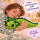 Axolotl Echse Molch Kuscheltier Figur Plüsch Tintenfisch Spiel Puppe XL 32 cm Plüschtier Püsch Wassertier grün