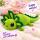 Axolotl Echse Molch Kuscheltier Figur Plüsch Tintenfisch Spiel Puppe XL 32 cm Plüschtier Püsch Wassertier grün