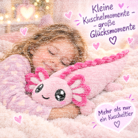 Axolotl Echse Molch Kuscheltier Figur Plüsch Tintenfisch Spiel Puppe XL 68 cm Plüschtier Püsch Wassertier rosa pink