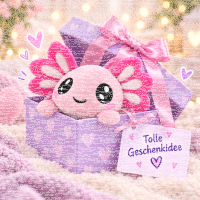 Axolotl Echse Molch Kuscheltier Figur Plüsch Tintenfisch Spiel Puppe XL 68 cm Plüschtier Püsch Wassertier rosa pink