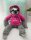 Faultier Kuscheltier XXL 50 cm Faultier Plüschtier Anime Kawaii Plush Stofftier Cute Plushies Plüschtiere Plushie Halloween Weihnachten Geschenke für Kinder (Faultier grau Be Happy pink)