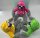 Faultier Kuscheltier XXL 50 cm Faultier Plüschtier Anime Kawaii Plush Stofftier Cute Plushies Plüschtiere Plushie Halloween Weihnachten Geschenke für Kinder (Faultier grau Be Happy pink)