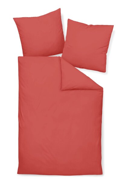 Janine Mako-Satin Bettwäsche 240x220+2x80x80 3 teilig  Colors 31001-44-633 marsala
