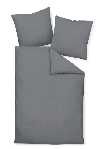 Janine Mako-Satin Bettwäsche 200X200+2x80x80 3 teilig  Colors 31001-88-620 titan