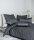 Janine Mako-Satin Bettwäsche 200x220 2x80x80 3 teilig  Colors 31001-88-622 titan