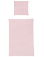 Irisette Seersucker Bettwäsche Set Easy 8361 rosa 140 x 200 cm + 1 Kissenbezug 90x70 cm