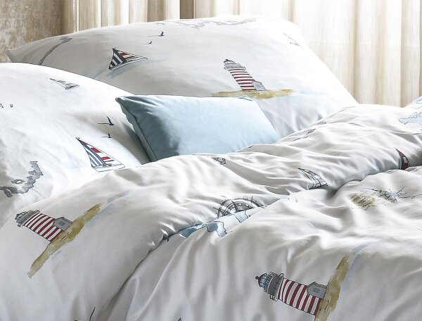 Irisette Seersucker Bettwäsche Set Easy 8405 blau 135 x 200 cm 1 Kissenbezug 80x80 cm