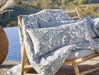 Irisette Mako-Satin Bettwäsche Set Florenz 8447 blau 140 x 200 cm + 1 Kissenbezug 90x70 cm