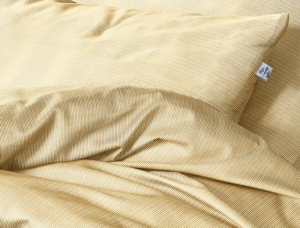 Irisette Mako-Satin Bettwäsche Set Florenz 8466 gold 155 x 220 cm + 1 Kissenbezug 80x80 cm