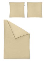 Irisette Mako-Satin Bettwäsche Set Florenz 8466 gold 155 x 220 cm + 1 Kissenbezug 80x80 cm