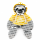 Faultier Kuscheltier XXL 100 cm Faultier Pl&uuml;schtier Anime Kawaii Plush Stofftier Cute Plushies Pl&uuml;schtiere Plushie Halloween Weihnachten Geschenke f&uuml;r Kinder (Faultier grau 100 cm Keep Smiling gelb)