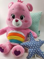 Glücksbärchi Kuscheltier Care Bears Plüsch Plüschfigur XXL 28 cm Teddybär Stofftier Glücksbärchen für Kinder (Hurra Bärchi pink XXL 28 cm)