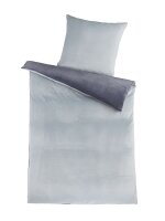 Optidream Mikrofaser Bettwäsche 135 x 200 cm Bettbezug Kopfkissenbezug 80 x 80 cm Anthrazit Silber grau
