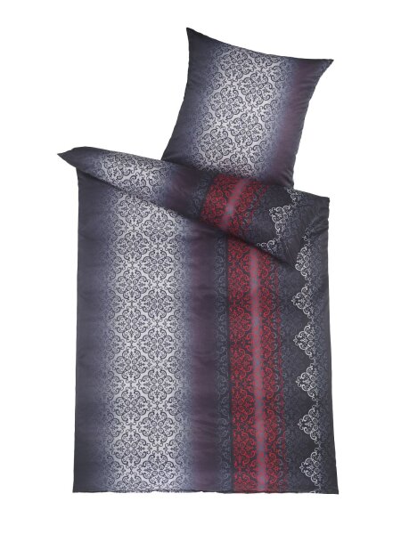 Optidream Mikrofaser Bettwäsche 135 x 200 cm Bettbezug Kopfkissenbezug 80 x 80 cm Kayla-rot rot