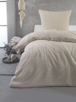 Soma Renforcé Bettwäsche 135 x 200 cm Bettbezug Kopfkissenbezug 80 x 80 cm Natur natur