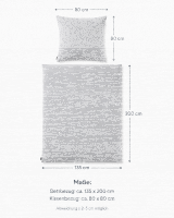 Soma Musselin Bettwäsche 135 x 200 cm Bettbezug...
