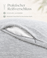 Soma Musselin Bettwäsche 135 x 200 cm Bettbezug Kopfkissenbezug 80 x 80 cm silber grau
