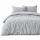 Soma Musselin Bettwäsche 135 x 200 cm Bettbezug Kopfkissenbezug 80 x 80 cm silber grau