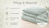 Soma Harmony Musselin Bettwäsche 135 x 200 cm + 80 x 80 cm Matcha Grün aus 100 % Baumwolle