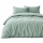 Soma Harmony Musselin Bettwäsche 135 x 200 cm + 80 x 80 cm Matcha Grün aus 100 % Baumwolle