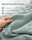 Soma Harmony Musselin Bettwäsche 135 x 200 cm + 80 x 80 cm Matcha Grün aus 100 % Baumwolle
