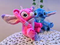 Lilo und Stitch Kuscheltier Lilo und Stitch Plüschtier XXL 17 cm Stofftier Anime Kawaii Plush Stofftier Cute Plushie Halloween Weihnachten Geschenke für Kinder Engel 17 cm