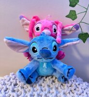 Lilo und Stitch Kuscheltier Lilo und Stitch Plüschtier XXL 17 cm Stofftier Anime Kawaii Plush Stofftier Cute Plushie Halloween Weihnachten Geschenke für Kinder Engel 17 cm