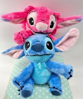 Lilo und Stitch Kuscheltier Lilo und Stitch Plüschtier XXL 17 cm Stofftier Anime Kawaii Plush Stofftier Cute Plushie Halloween Weihnachten Geschenke für Kinder Engel 17 cm